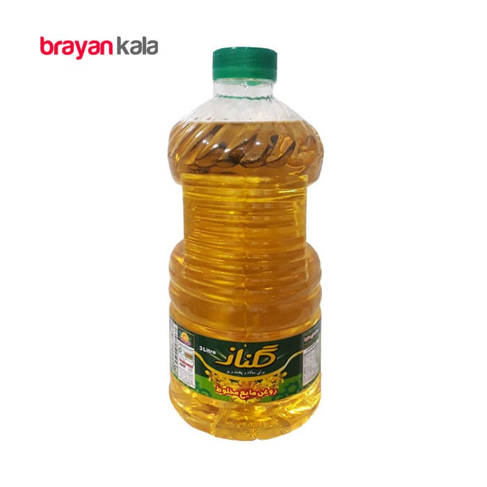 عکس اصلی روغن مایع مخلوط نازگل مقدار 3 لیتر